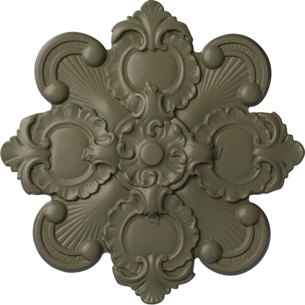 Ekena Millwork Katheryn Ceiling Medallion, Hand-Painted Spartan Stone, 18 1/8"OD x 1 1/4"P CM18KASSF - main